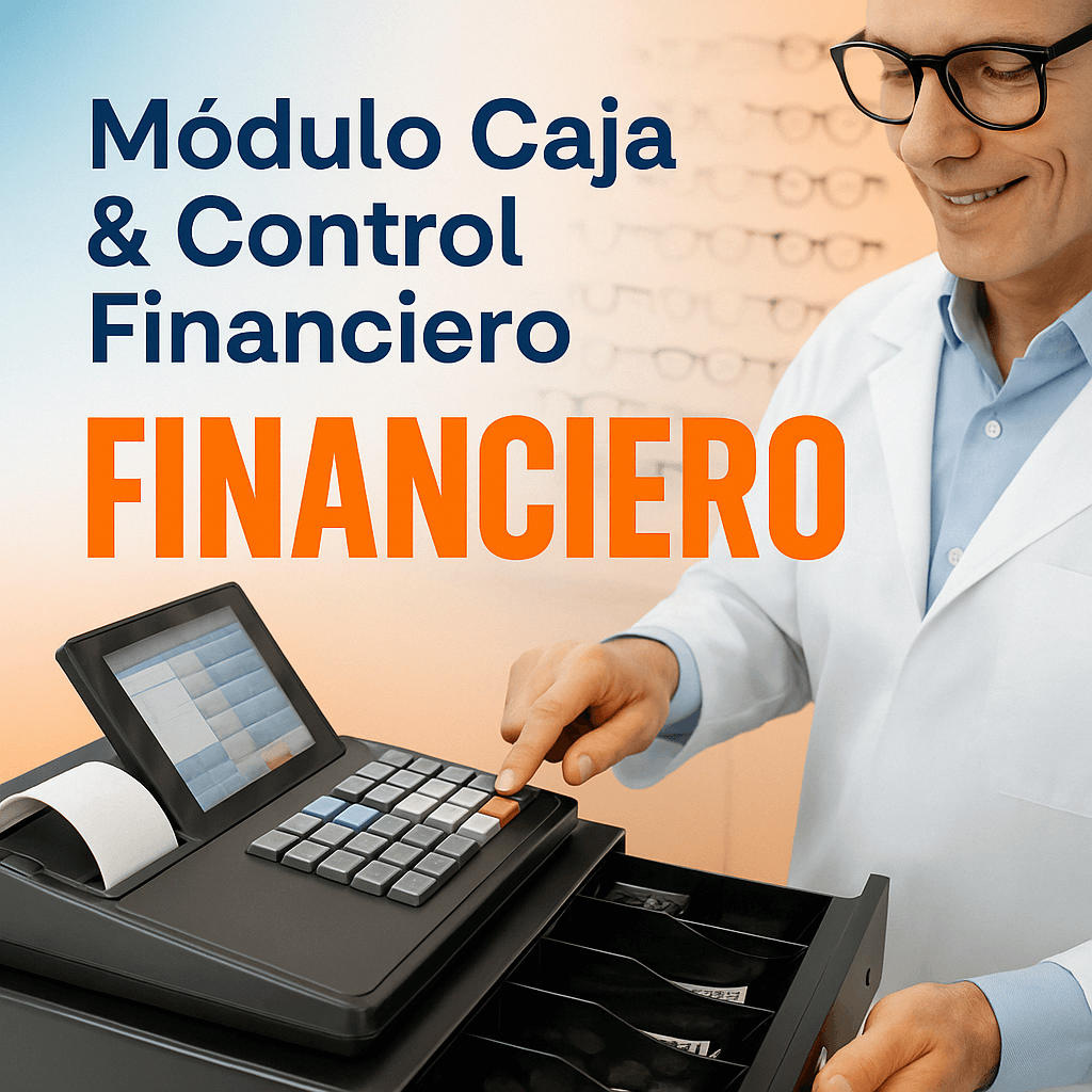 Software óptica caja control financiero programa óptica medios pago sistema gestión óptica Chile
